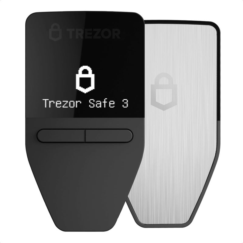 TREZOR محفظة هاردوير آمنة 3 - محمية بكلمة مرور وعناصر أمان - اشترِ، خزّن، وأدر الأصول الرقمية ببساطة وأمان (فضي لامع) - Image 1